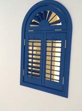 白色活动木百叶窗 百叶窗 y欧式透气窗 百叶门 实木百叶窗