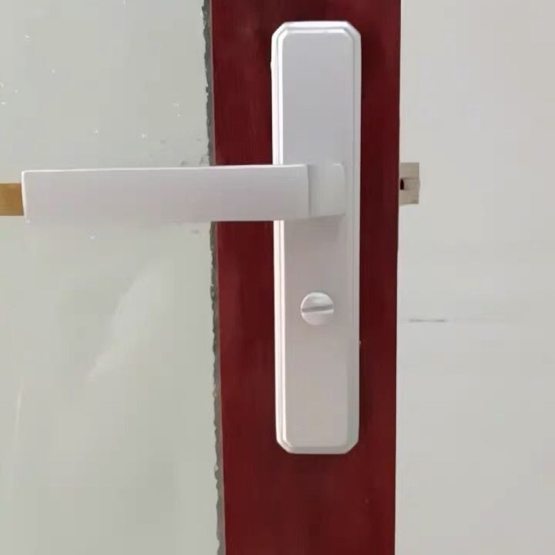 卫生间厕所通用型铝合金门黑色把手玻璃门单舌静音门锁浴室洗手间