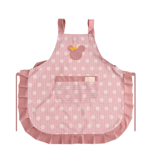 韩版家用做饭厨房小清新公主围裙女帆布透气工作时尚202Z2新款围