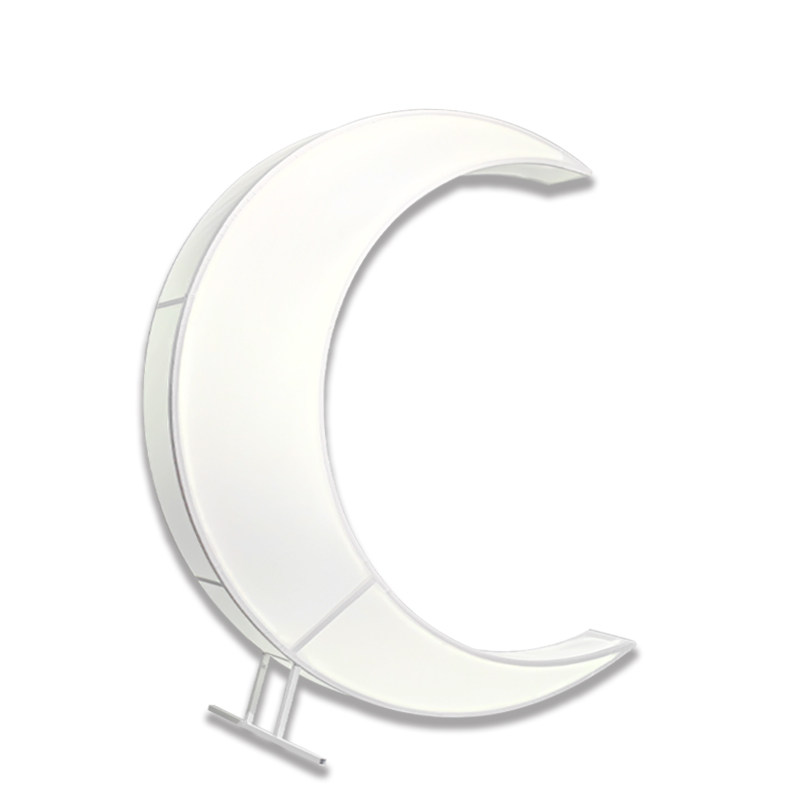 发光月亮婚庆道具路引酒店婚礼舞台背景灯箱装饰铁艺架子创意摆件