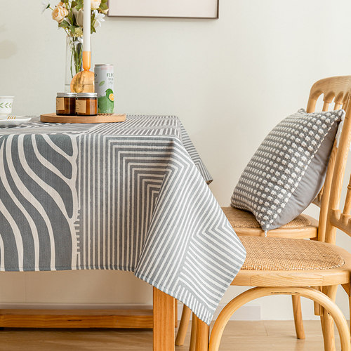 棉麻桌布长方形轻奢高级感布艺高端餐桌布I2021年新款餐厅餐桌台