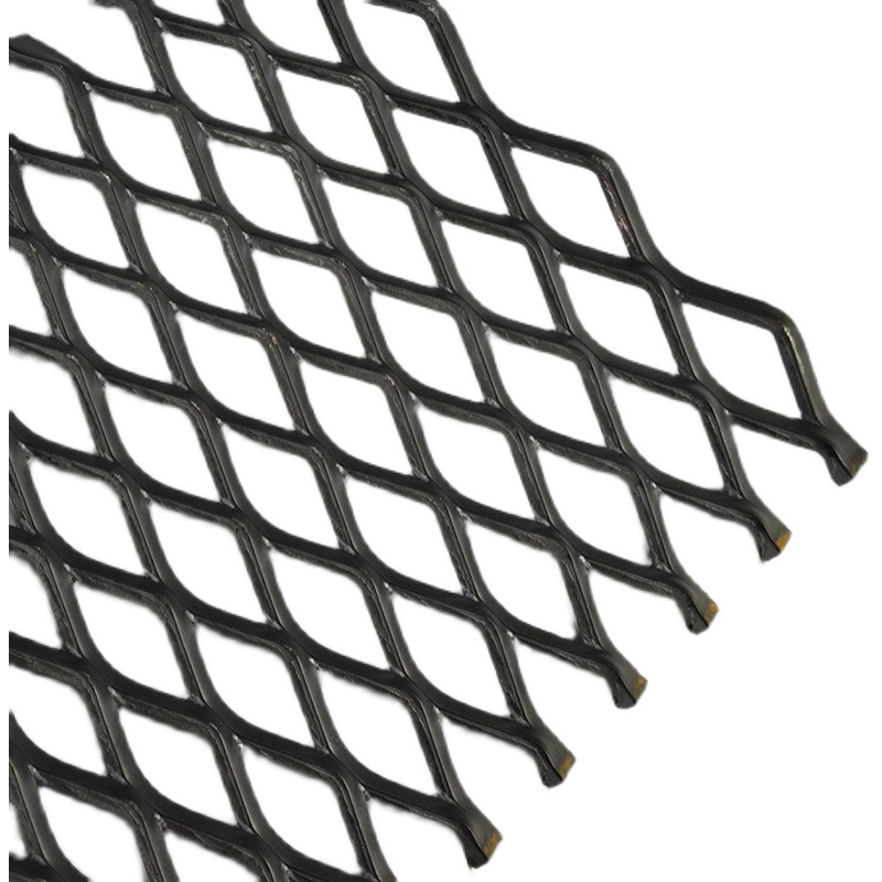 钢板网菱形网格加粗门头装饰幕墙吊顶网黑色烤R漆菱形铁网现货供