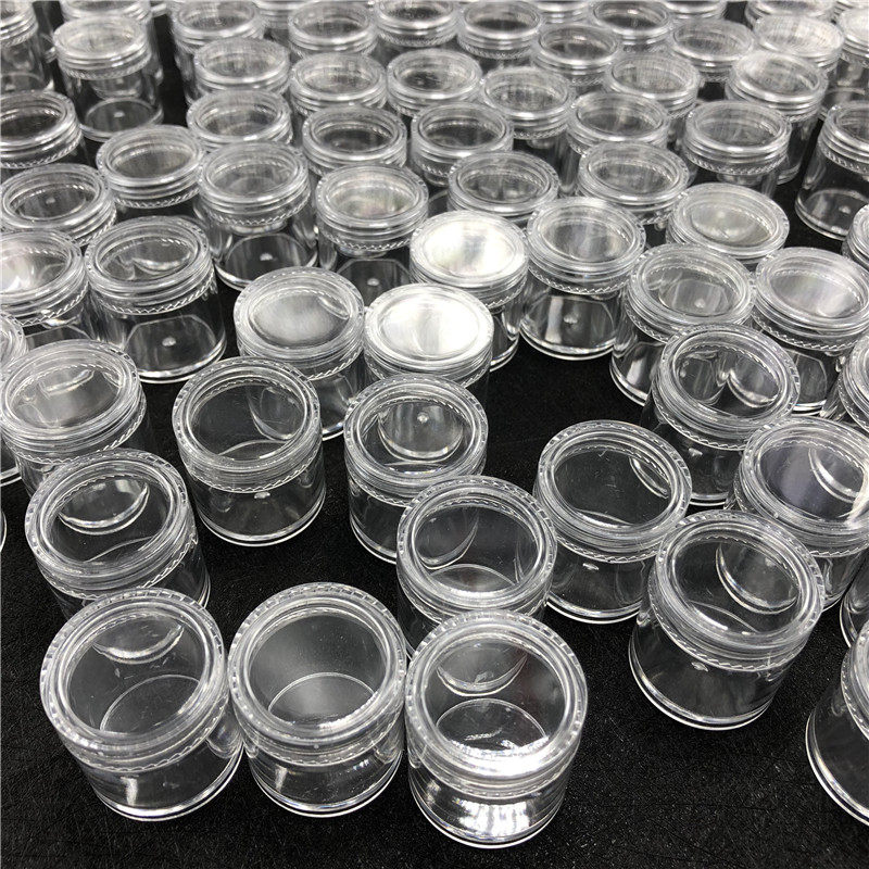 透明塑料螺旋拧盖10克长瓶膏霜瓶分装药膏瓶小样品面霜空瓶小圆盒