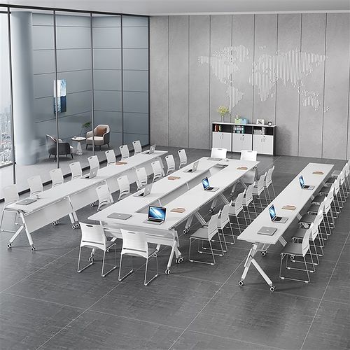折叠培训会议桌椅组合学生课桌可移动拼接多功能办公长条桌会议桌