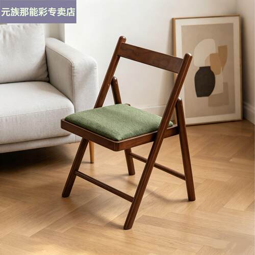 椅子家用简约小板凳靠背餐椅休闲小凳子客厅软包叠放椅折叠椅