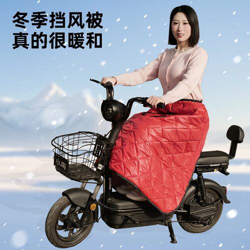电动车挡风护膝裙冬季加绒加厚保暖防风护腿骑车电瓶车半身裙
