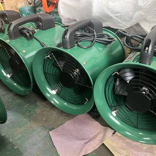 JK出口贸易16寸110V绿色便携车间大风通风换气手提风机轴流通风机