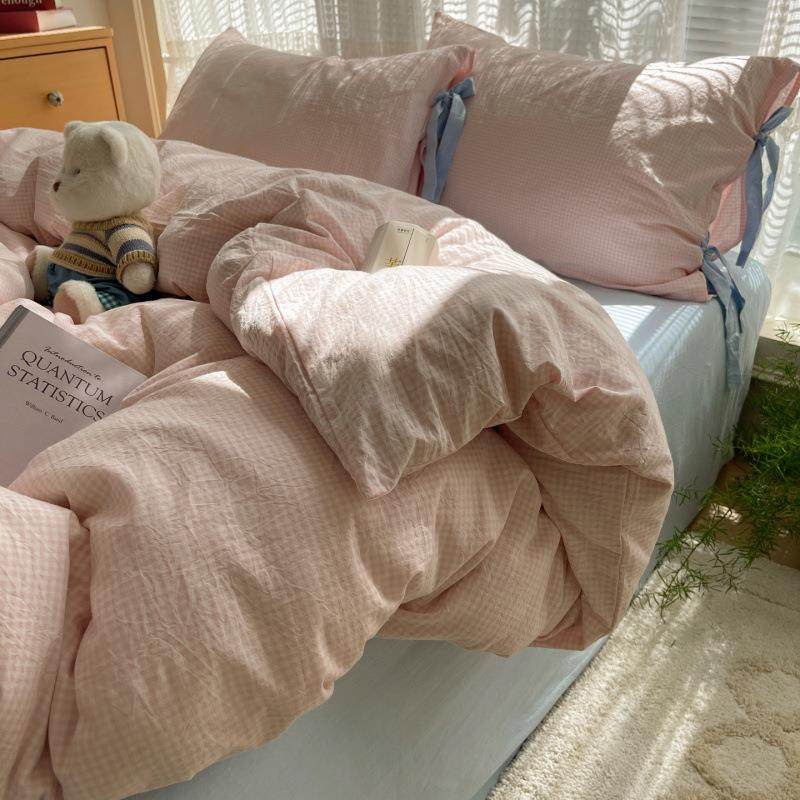 亲肤少女手札系列超软水洗棉学生季三件套四件套宿舍床上用品