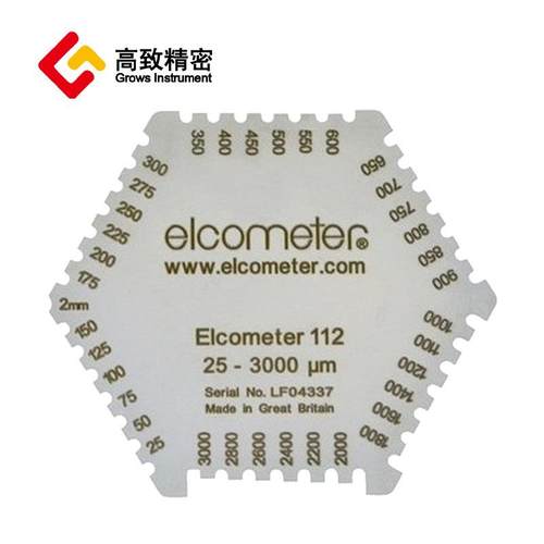 Elcometer 六角湿膜梳、不锈钢湿膜卡(20-370um)
