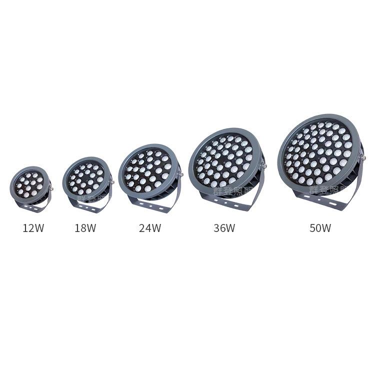 源头厂家户外楼体文旅工程亮化新款车轮投光灯 圆形防雨led投射照