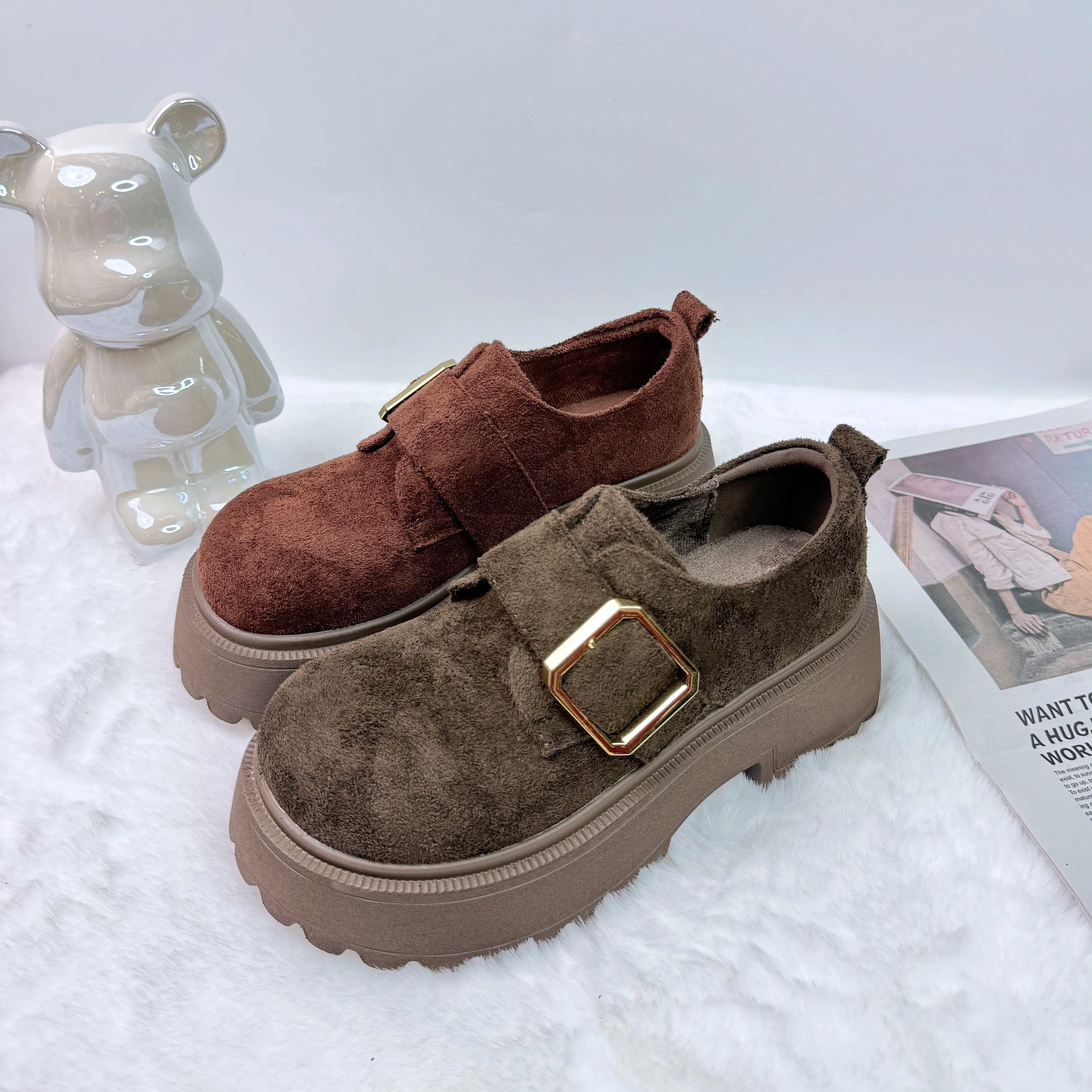 全包勃肯鞋女款2025秋季新款女鞋松糕单鞋复古休闲厚底增高乐福鞋,女鞋,勃肯鞋/软木鞋,淘宝优惠券,粉丝福利购,淘宝优惠卷