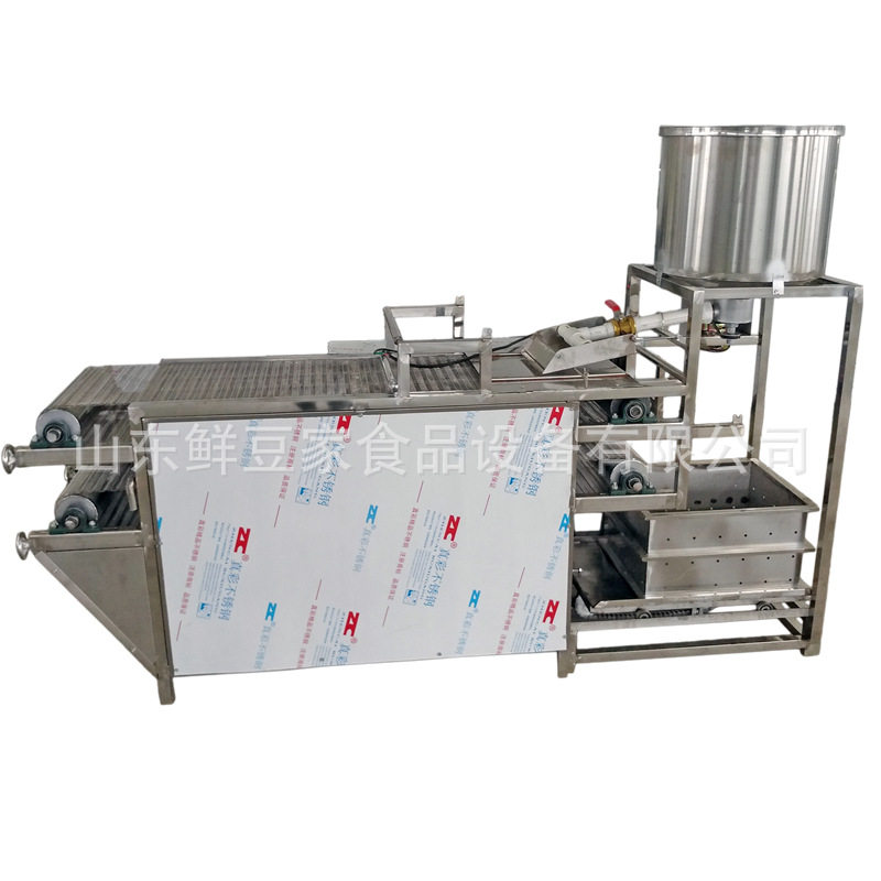 广西千张机全自动商用仿手工豆腐皮机不锈钢豆干机器豆制品设备厂