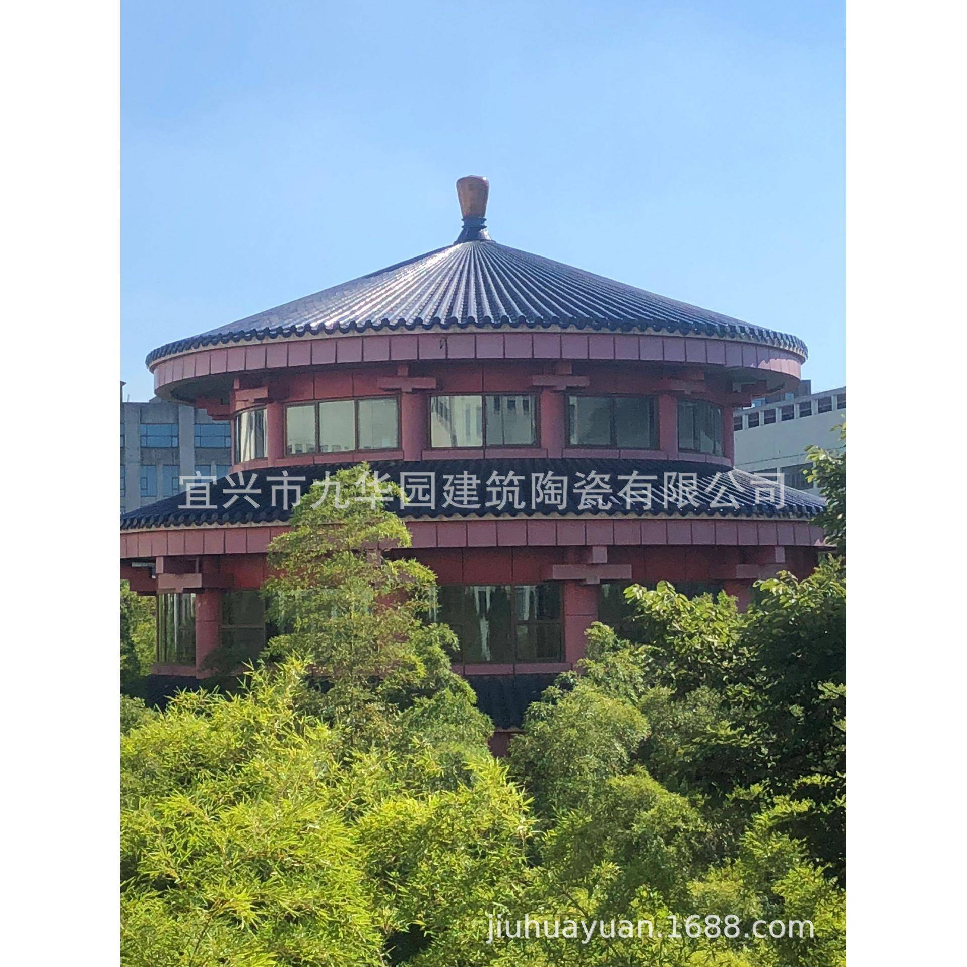 古建瓦宜兴琉璃瓦仿古筒瓦寺庙瓦亭台瓦长廊屋面装饰瓦