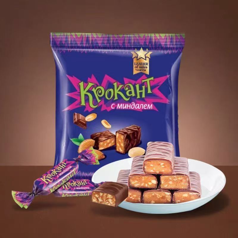 KDV紫皮糖俄罗斯原装进口巧克力味夹心糖果喜糖年货休闲零食品
