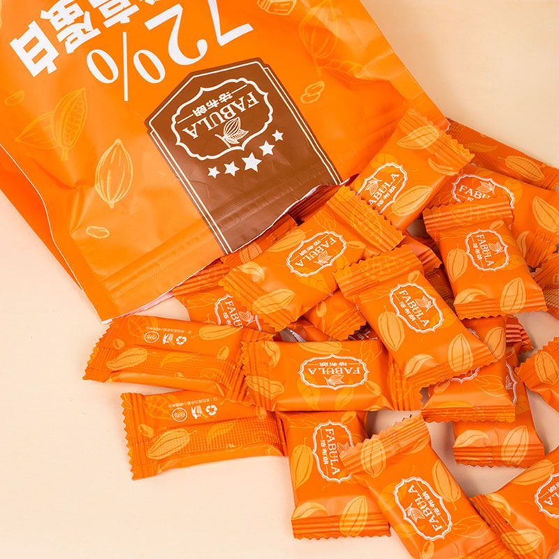法布朗高蛋白高纤维黑巧克力袋装纯可可脂无蔗糖添加健身喜糖零食