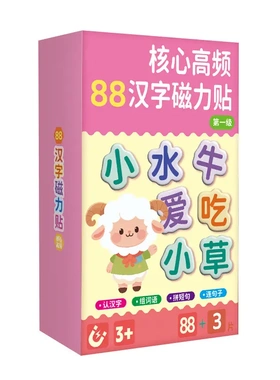 儿童早教汉字磁吸式磁力贴笑容蛙磁性冰箱贴幼儿拼字识字RW