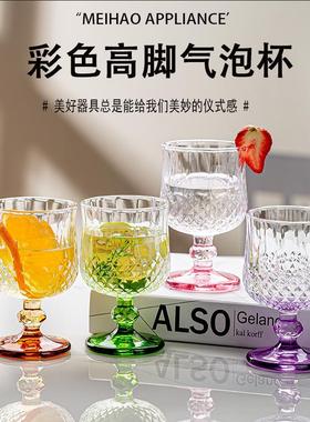 【6只装大号】ins风加厚透明白酒杯红酒杯高脚杯鸡尾酒玻璃杯YL