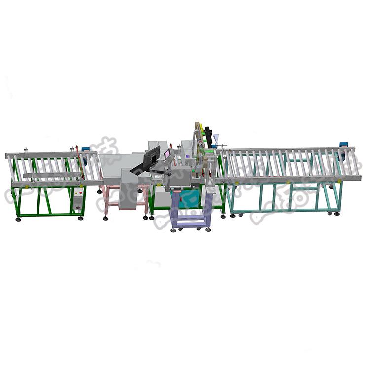 厂家定制全自动实时打印纸箱贴标装箱开封箱检测剔除后段包装线