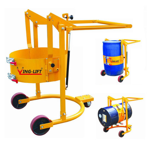 机械式油桶翻转车 咬嘴油桶搬运手推车 机械旋转式手动油桶车