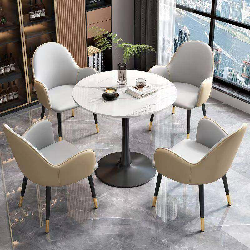 岩板洽谈桌椅组合猫爪皮椅商务接待桌小圆桌阳台休闲咖啡轻奢餐桌,3C数码配件,其它配件,淘宝优惠券,粉丝福利购,淘宝优惠卷
