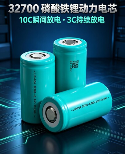 工业级32700磷酸铁锂3.2V电芯10C高倍率两轮车摩托强启光伏储能