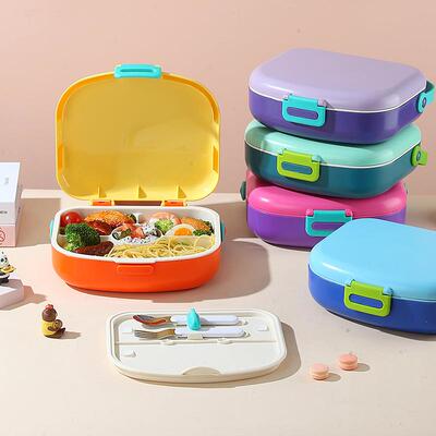 开学季学生午餐便当盒微波炉可用饭盒塑料分格儿童餐盒lunch box