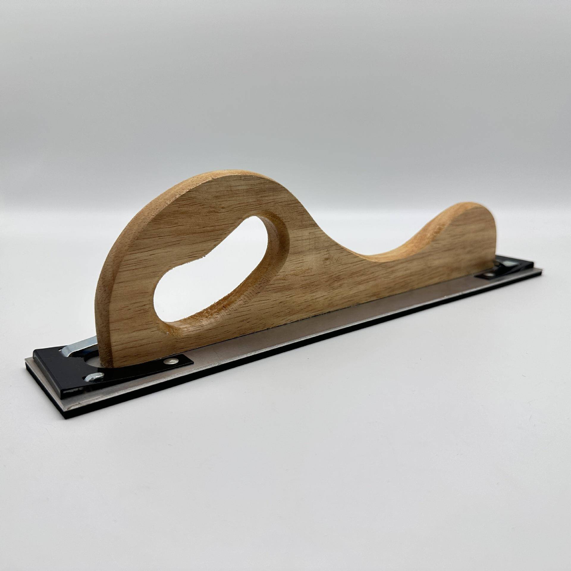 加长款木柄打磨砂板400x70mm 带铝板和钩垫铝板厚度2mm EVA 底板