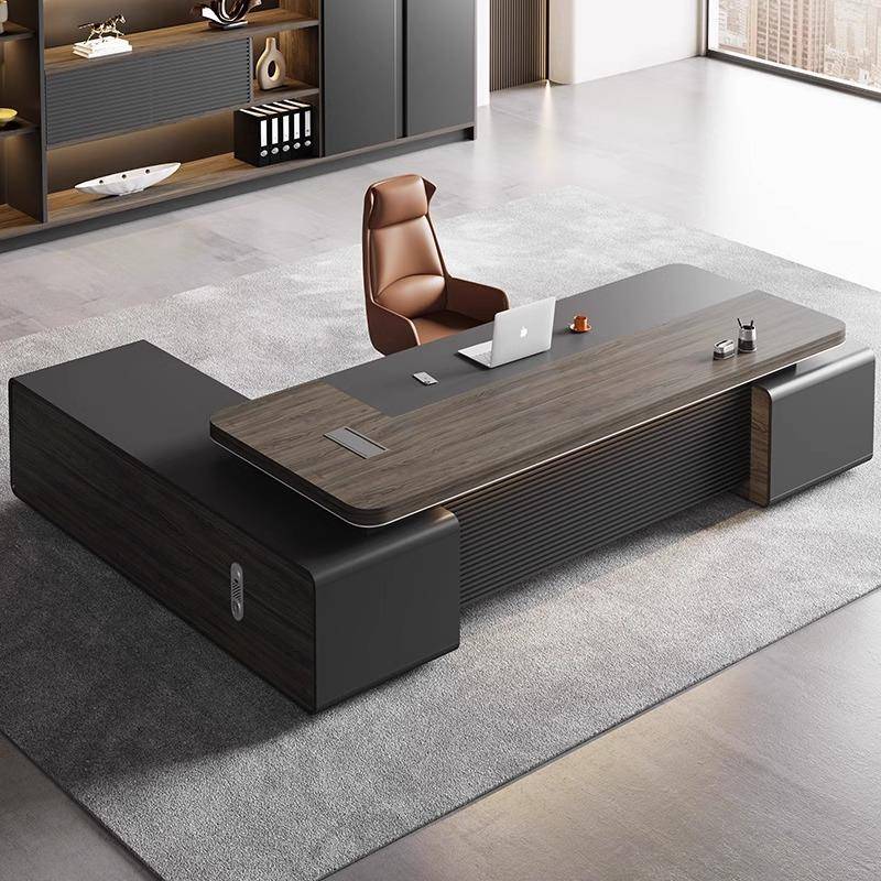 老板桌办公桌轻奢高档主管经理桌简约现代桌椅组合办公室总裁桌子