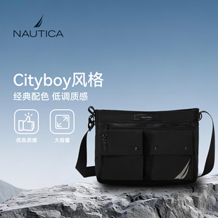 NAUTICA/诺帝卡Cityboy风格大容量休闲通勤多口袋男女通用斜挎包