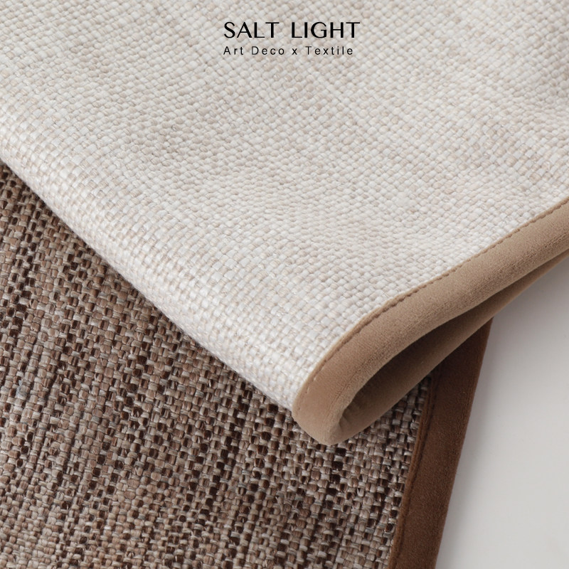 日式简约咖色编织肌理棉麻方枕客厅沙发抱枕民宿家用腰枕靠枕
