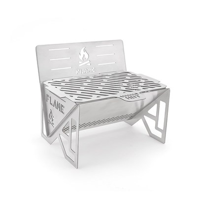 户外可拆卸烧烤炉野外卡片炉取暖炉子露营炉具便携式不锈钢柴火炉