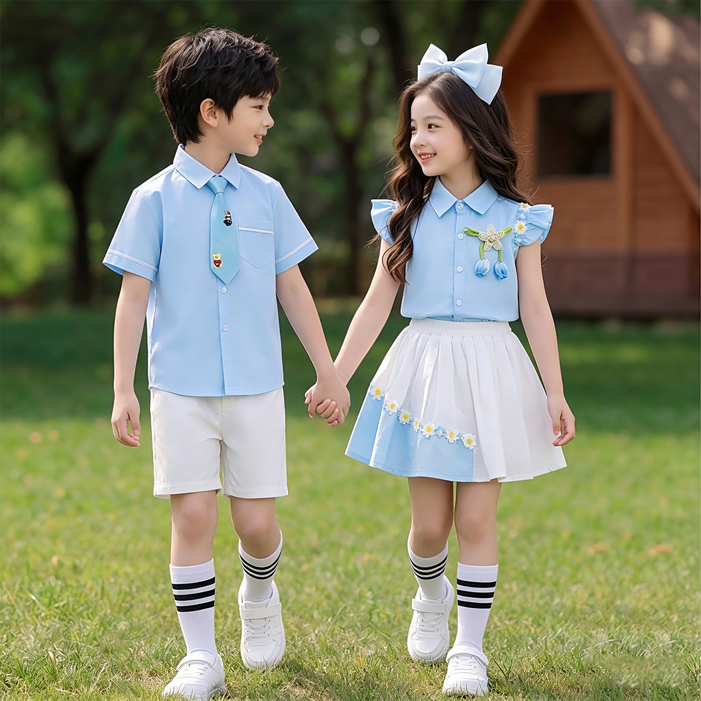 六一儿童合唱演出服幼儿园男女童节目表演服小学生毕业照班服园服