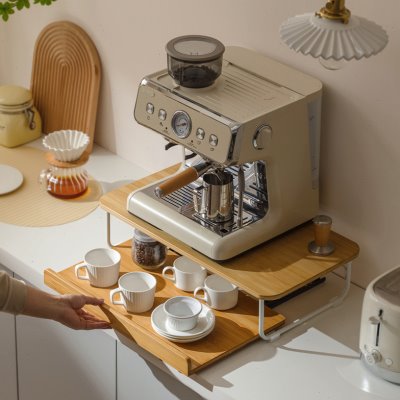 台面咖啡机杯子置物架茶包茶水吧饮水机桌面储物架水杯厨房收纳架