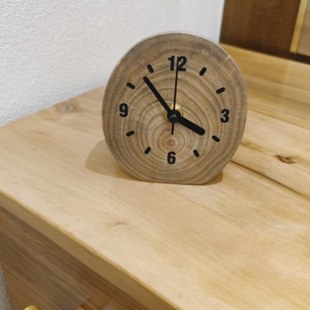 原木实木台钟家用客厅摆放桌面钟表现代简约卧室钟表静音摆钟摆件