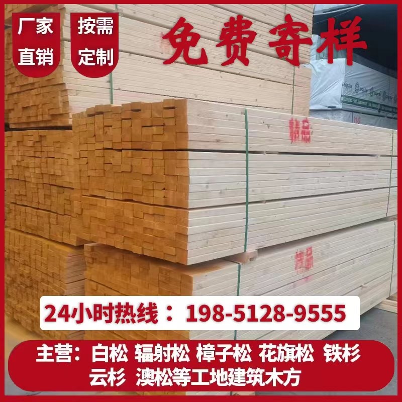 建筑木方工地方木支模木方木跳板木龙骨松木条桥梁V枕木垫木打桩