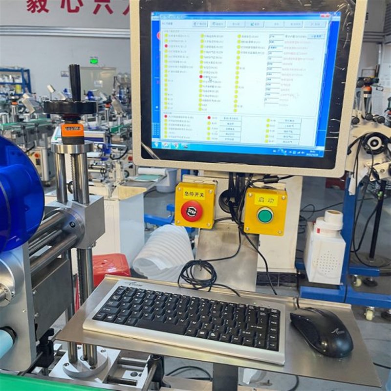 大威全自动称重打印一体贴标机 打印F贴标机 吸塑盒实时打印贴标