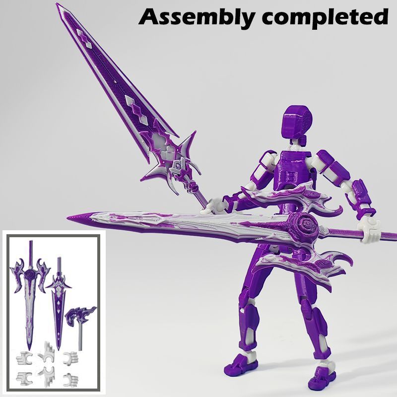 3d打印拼装模型战斧幸运人偶变形可动关节收藏玩具14岁以上国产