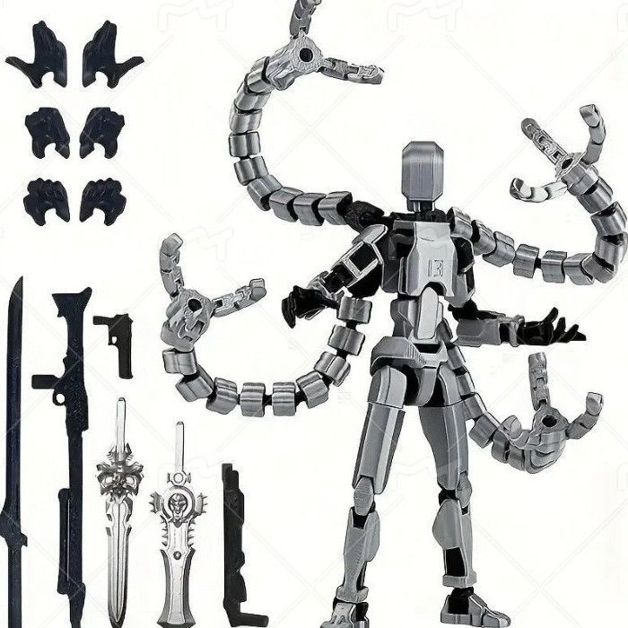 章鱼博士3D打印拼装玩具爆款关节可动人偶益智玩具儿童礼物幸运13