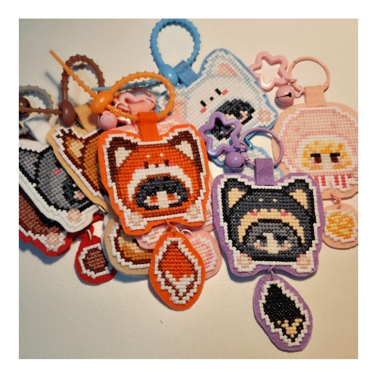 时团物料DIY材料包十字绣手工挂件套装可爱卡通装饰创意新款挂饰