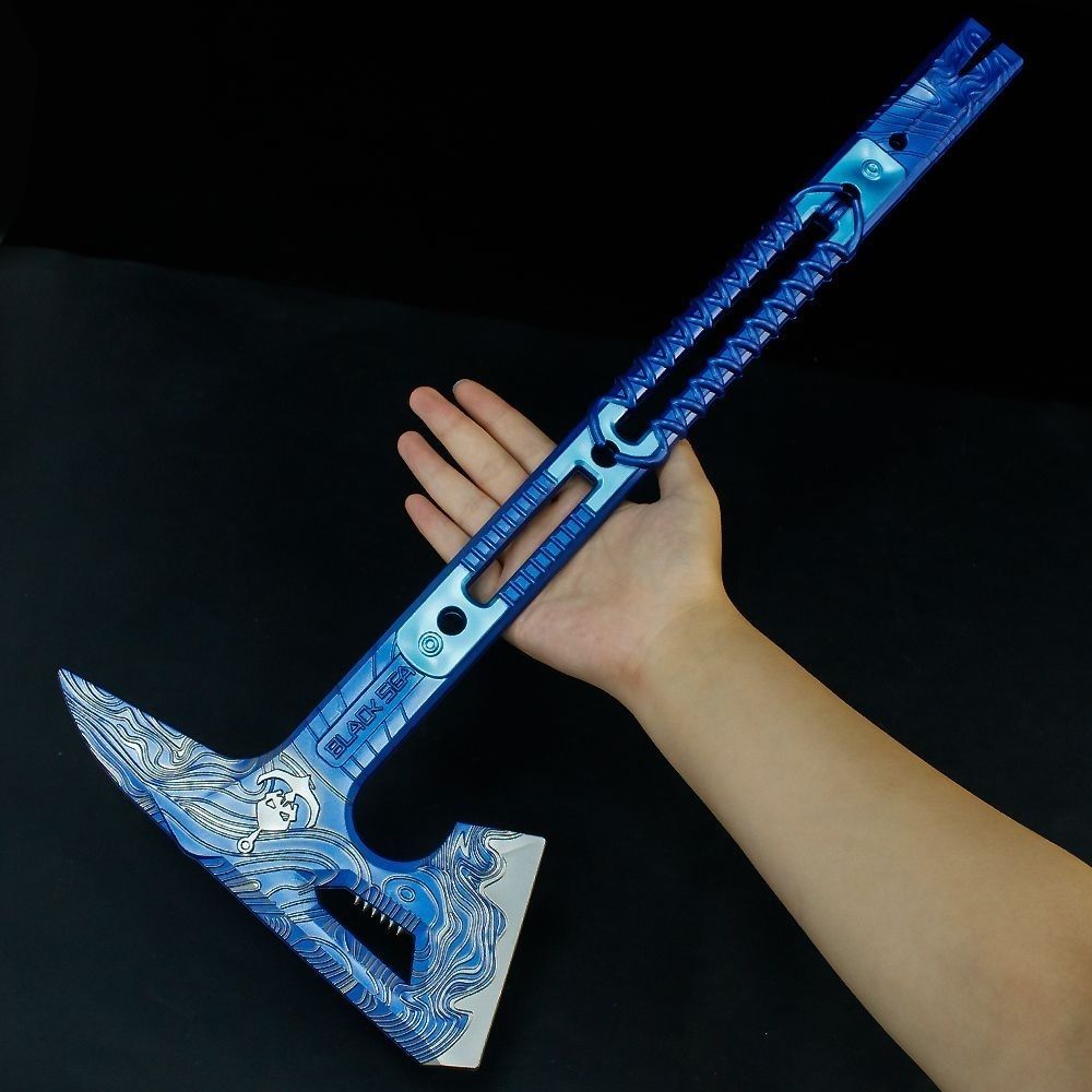 三角洲行周边53厘米塑胶PU黑海战斧武器模型工艺品男孩 耍帅 玩具