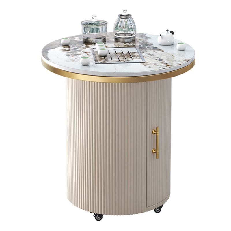 阳台茶桌椅组合2024新款家用小茶台岩板轻奢现代高级感可移动茶几