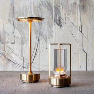 充电台灯 可调节亮度酒吧桌灯高级感酒店氛围灯卧室床头灯小夜灯