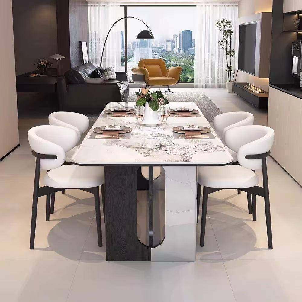 意式亮光餐桌岩板家用餐桌椅组合轻奢小户型长方形现代简约饭桌,3C数码配件,其它配件,淘宝优惠券,粉丝福利购,淘宝优惠卷