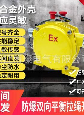防爆高强度密封性高端铝合金向平衡拉绳开关BKLT2EXKLT2-II