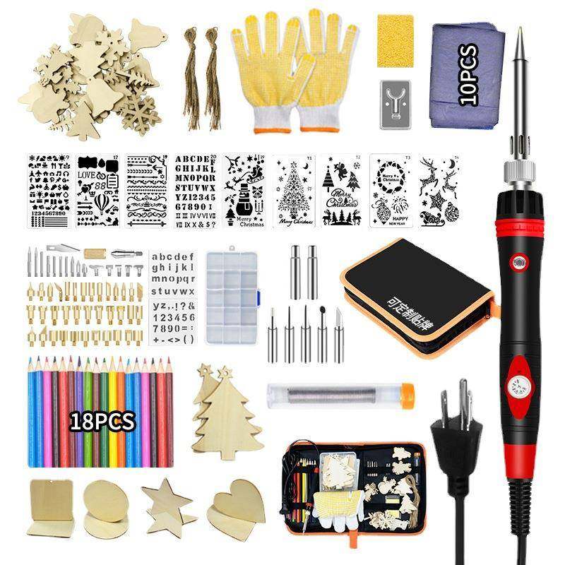 晨洲岛可调温带指示灯电烙铁恒温烙画套装内热式控温电烙铁套装,特色手工艺,其他特色工艺品,淘宝优惠券,粉丝福利购,淘宝优惠卷