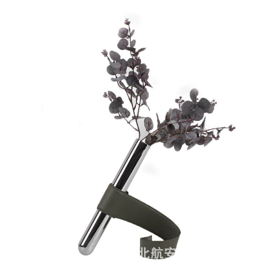 现代简约创意歇放皮革玻璃花器花插花瓶摆件样板房售楼处桌面,清洗/食品/商业设备,风口/风叶/风机配件,淘宝优惠券,粉丝福利购,淘宝优惠卷