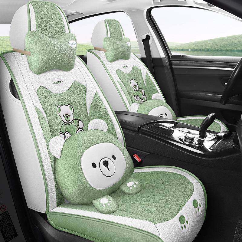 卡通女汽车坐垫冬季毛绒座套通用全包围可爱短毛绒冬天保暖座椅套,清洗/食品/商业设备,风口/风叶/风机配件,淘宝优惠券,粉丝福利购,淘宝优惠卷