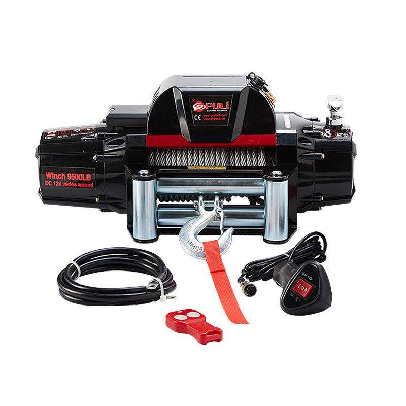 电动绞盘变形金刚连体款9500磅高密钢丝绳越野车牵引机越野自救