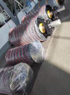 不锈钢工业输送无动力包胶滚筒双排链轮镀锌聚氨酯滚筒