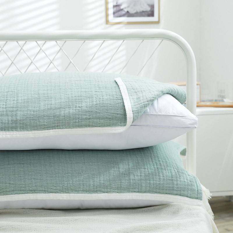 枕巾纯棉一对装素色简约枕头巾全棉家用毛巾式绑带款舒适吸汗四季,床上用品,枕巾,淘宝优惠券,粉丝福利购,淘宝优惠卷